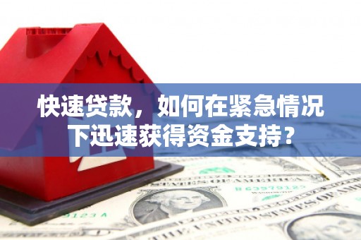 微山快速贷款，如何在紧急情况下迅速获得资金支持？
