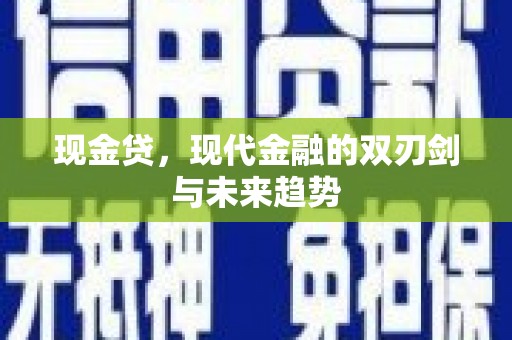 微山现金贷，现代金融的双刃剑与未来趋势