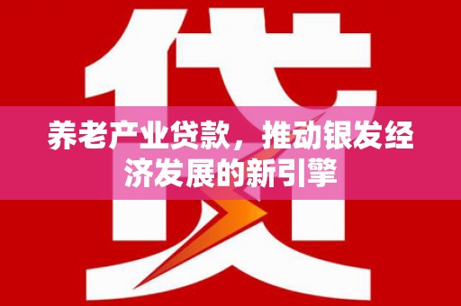 微山养老产业贷款，推动银发经济发展的新引擎