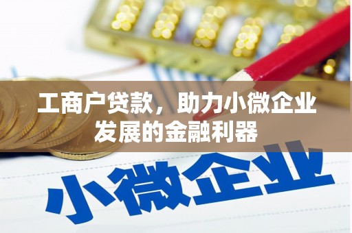 微山工商户贷款，助力小微企业发展的金融利器