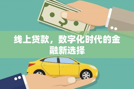微山线上贷款，数字化时代的金融新选择