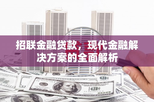 微山招联金融贷款，现代金融解决方案的全面解析