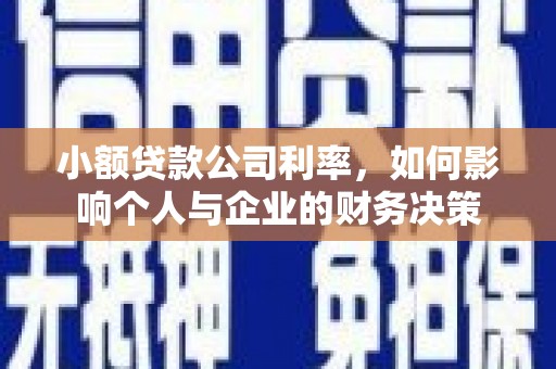 微山小额贷款公司利率，如何影响个人与企业的财务决策