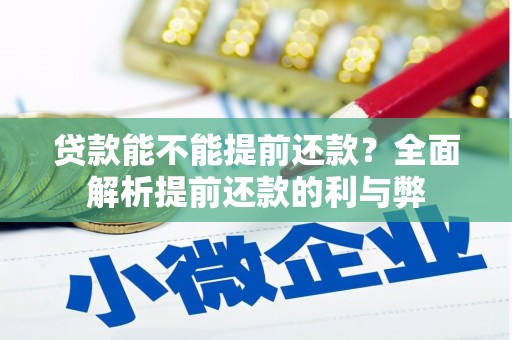 微山贷款能不能提前还款？全面解析提前还款的利与弊