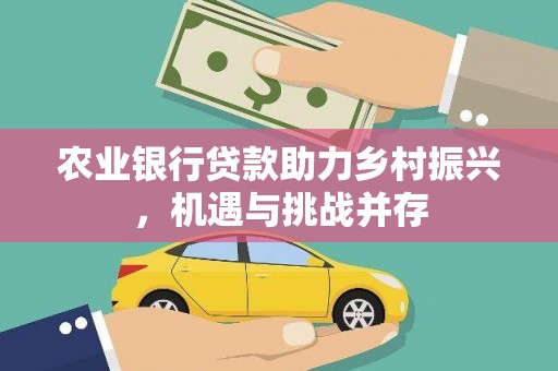 微山农业银行贷款助力乡村振兴，机遇与挑战并存
