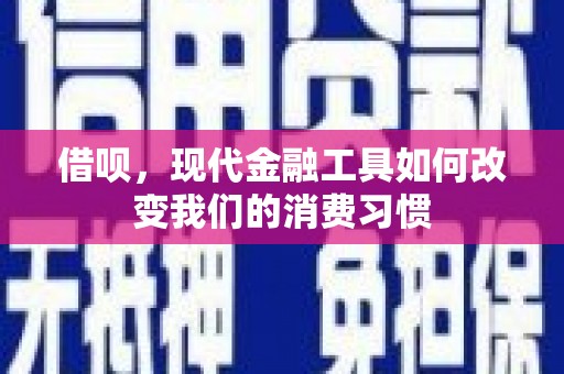 微山借呗，现代金融工具如何改变我们的消费习惯