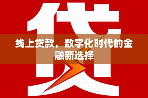 微山线上贷款，数字化时代的金融新选择