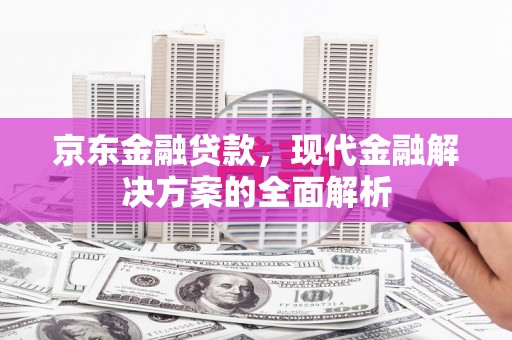 微山京东金融贷款，现代金融解决方案的全面解析