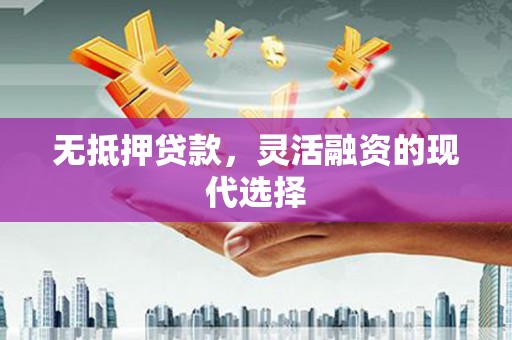 微山无抵押贷款，灵活融资的现代选择