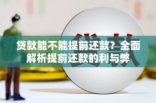 微山贷款能不能提前还款？全面解析提前还款的利与弊
