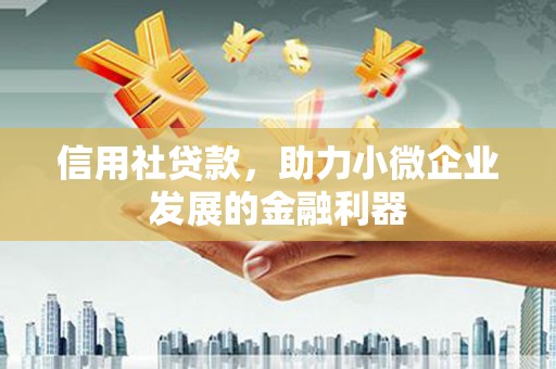 微山信用社贷款，助力小微企业发展的金融利器