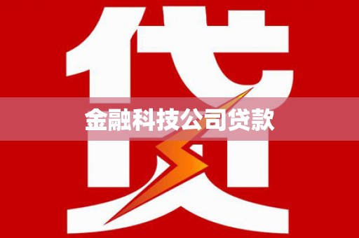 微山金融科技公司贷款
