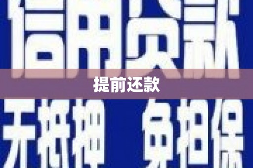 微山提前还款