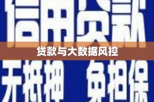 微山贷款与大数据风控