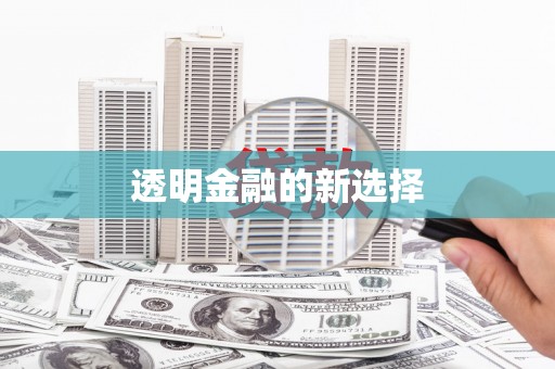 微山透明金融的新选择