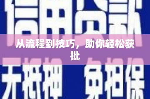 微山从流程到技巧，助你轻松获批