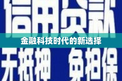 微山金融科技时代的新选择