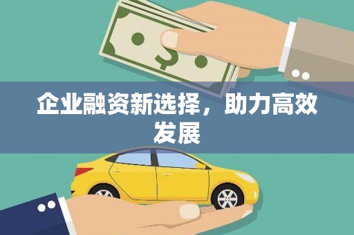微山企业融资新选择，助力高效发展